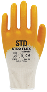 STD2 FLEX PAMUK NITRIL ELDİVEN NO:9