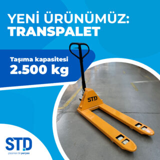 STD 2,5 TON TRANSPALET KIRMIZI TEKER