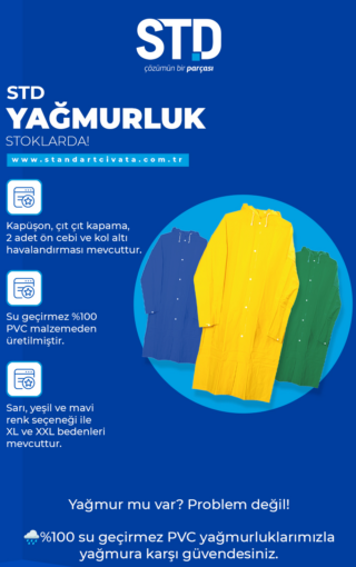 STD LUKS YAGMURLUK SARI XXL PVC