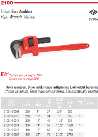 10" BORU ANAH.STİLSON İZELTAŞ