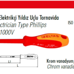 6 x100 İzoleli Elektrikçi Yıldız Uçlu Torn.1000V