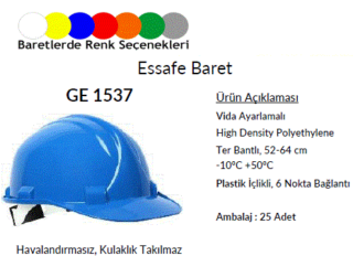 İŞÇİ BARETİ AYARLI MAVİ GE 1537