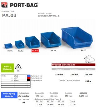 PORT-BAĞ AVADANLIK NO:3 B KAL. PA-03 SİYAH